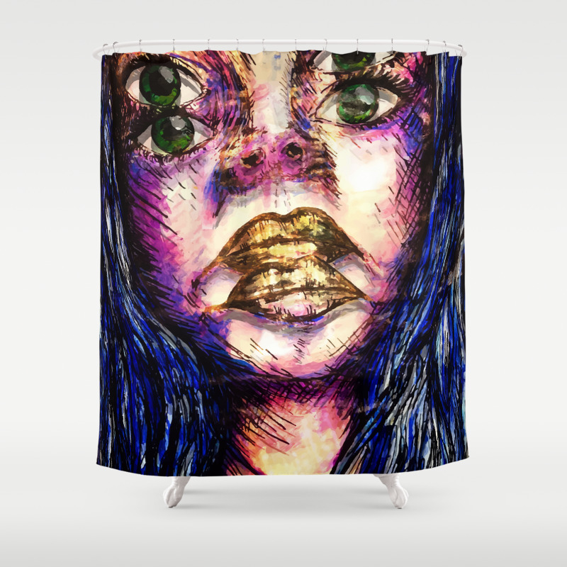 Golden Fantasy Shower Curtain