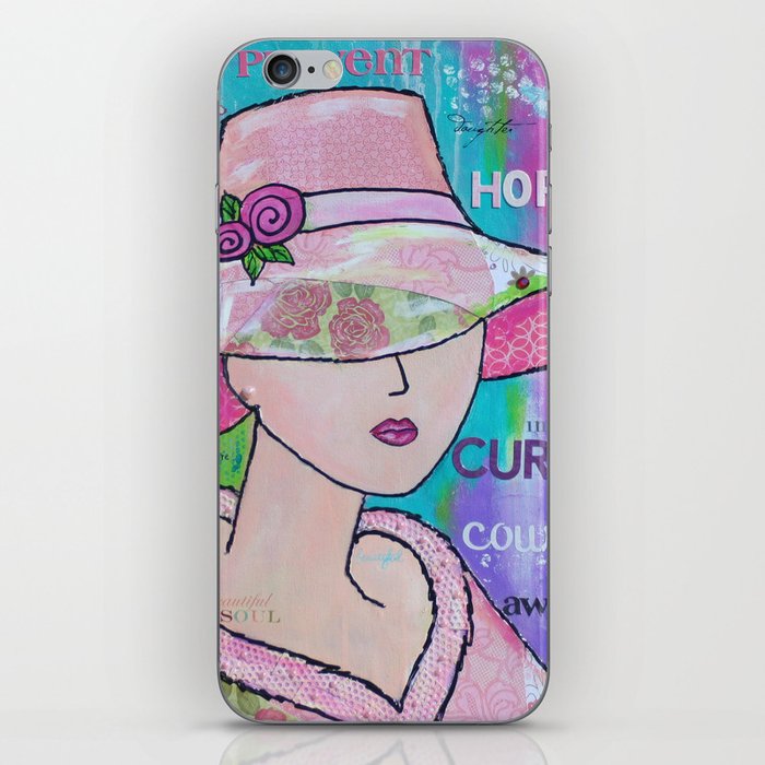Breast Cancer Awareness Melanie Douthit Art Words to Live By iPhone Skin