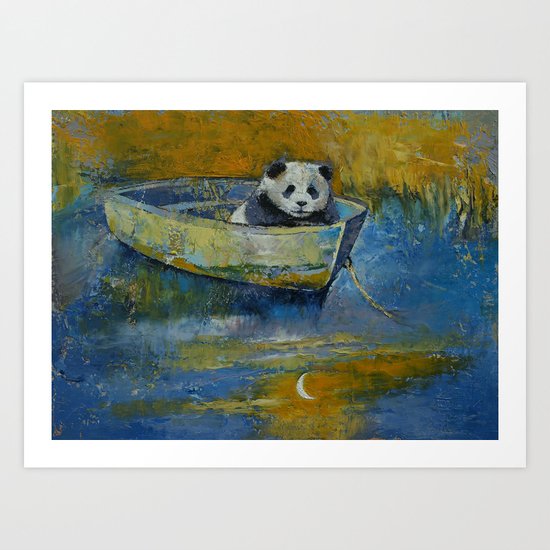 Panda Sailor Art Print