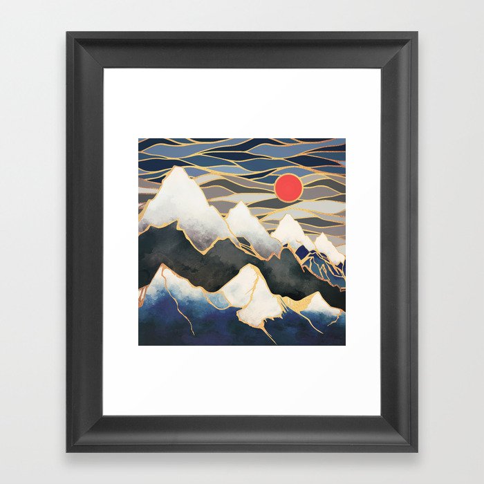 Ice Mountains Framed Art Print