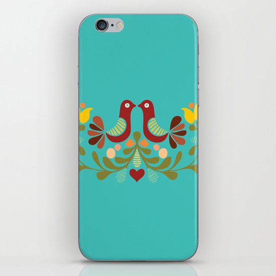 Vector folk art design iPhone & iPod Skin