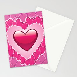 Pink Love Background Stationery Card