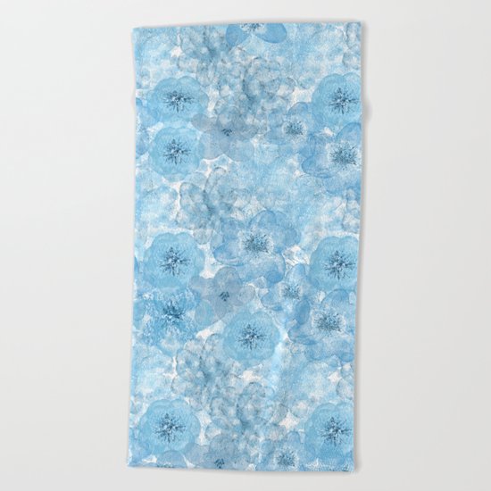 Turquoise aqua flower lace pattern on #Society6 Beach Towel
