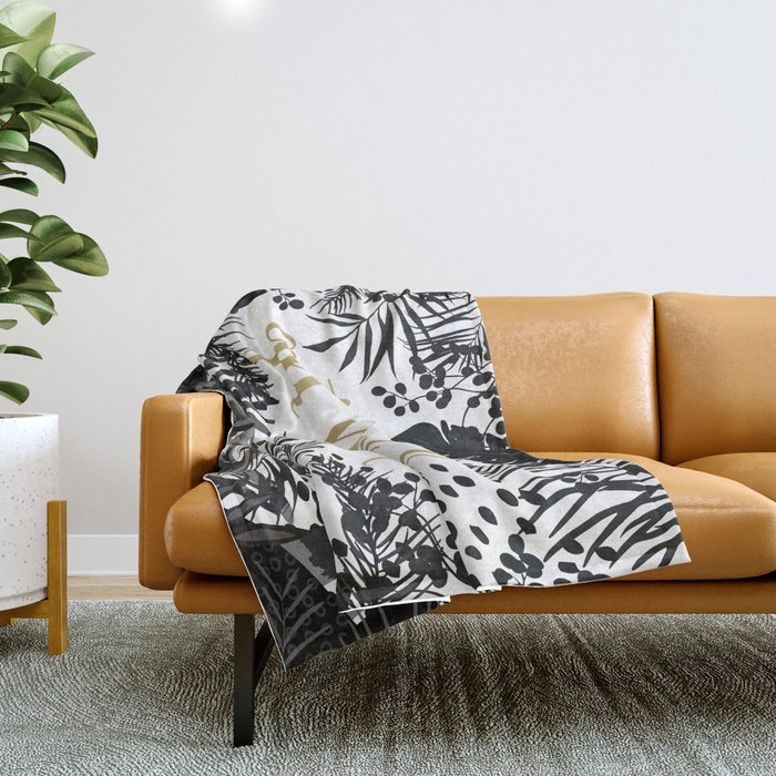 Jungle print throw store