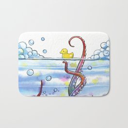 Bath Time Octopus Bath Mat | Nautical, Octopus, Colorful, Kids, Bath, Seamonster, Illustration, Bathtub, Bathroom, Water 