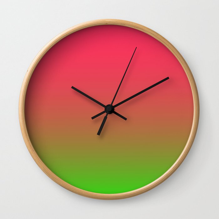 Fuchsia and Lime Gradient Wall Clock