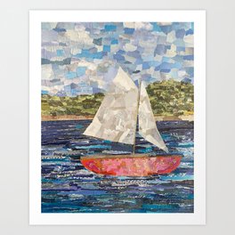 Boat landscape Art Print