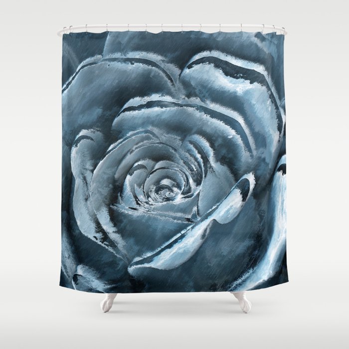 The blue rose Shower Curtain