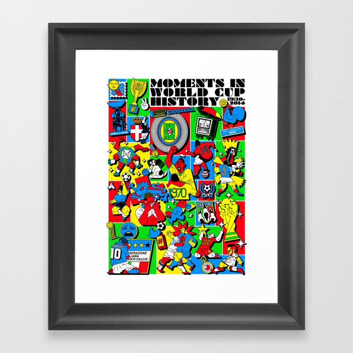 Moments in World Cup History Framed Art Print