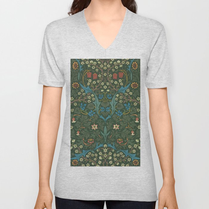 William Morris "Blackthorn" 1. V Neck T Shirt