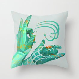 hand-shape aesthetic Throw Pillow