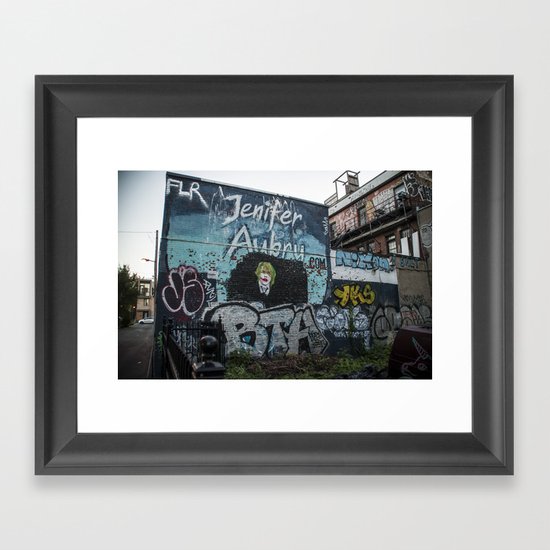 Blue Street Art Framed Art Print