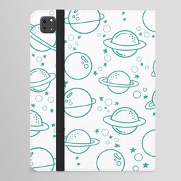 Outer Space Galaxy Print Seamless Pattern iPad Folio Case
