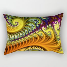 Psychedelic Fractal Art Rectangular Pillow