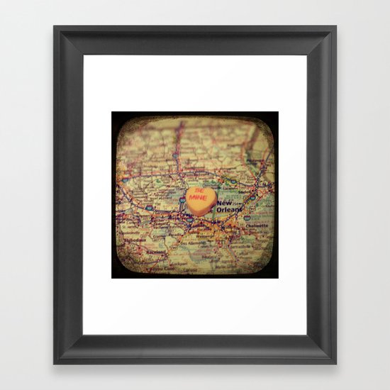 Be Mine New Orleans Framed Art Print