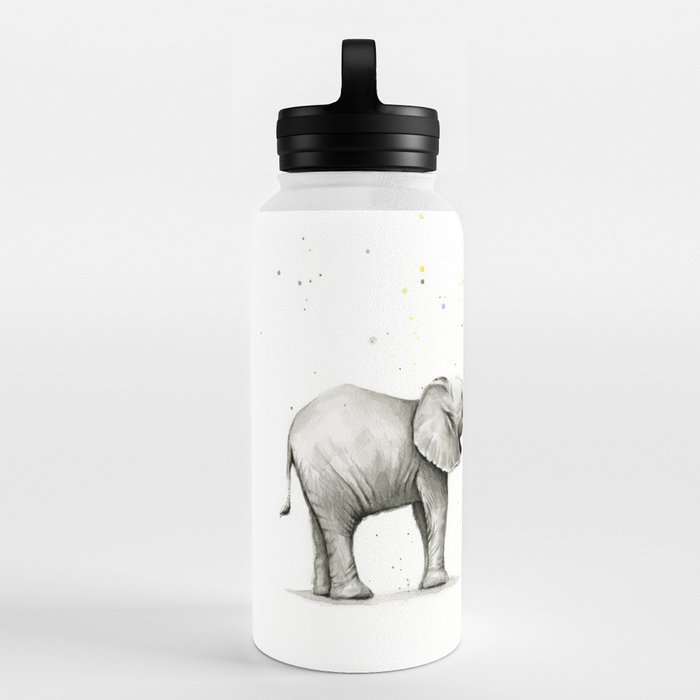 Personalized Water Bottle Baby Boy Elephant Bottle Elephant 