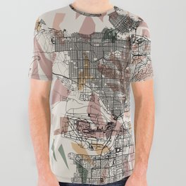 Vancouver, Canada - City Map All Over Graphic Tee