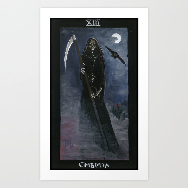 Tarot Card Death Xiii Art Print By Sonqblack Society6