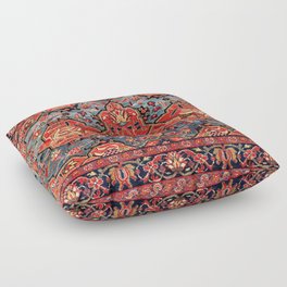 Kashan Poshti Central Persian Rug Print Floor Pillow
