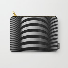 Toruses Carry-All Pouch | Parametric, Optical Art, Op Art, Striped, Black And White, Torus, Line, Optical, Volume, Illusive 