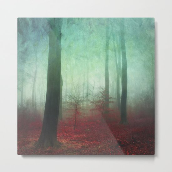 red forest floor Metal Print