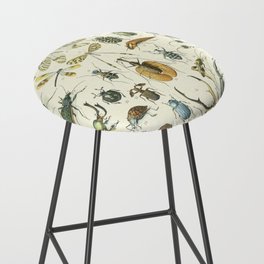 Vintage Insects Poster - Adolphe Millot Bar Stool