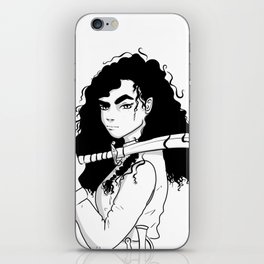 Girl With A Sword iPhone Skin