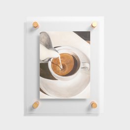 Morning Coffee Watercolor Painting Floating Acrylic Print