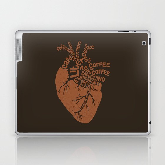 Coffee Lover Heart Laptop & iPad Skin
