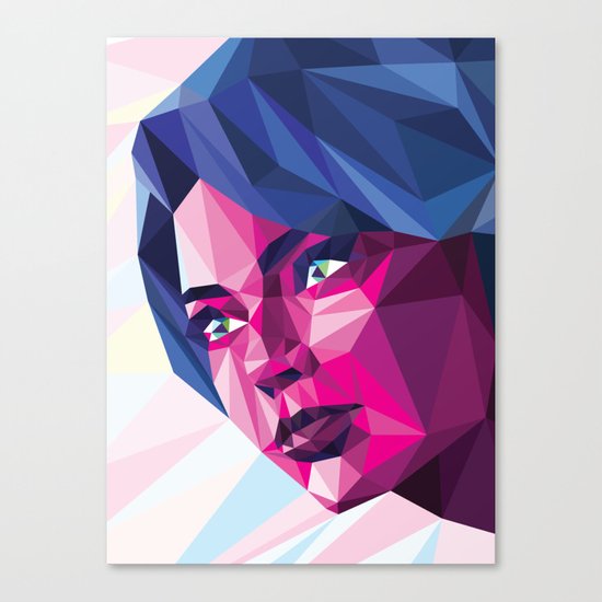 Magenta girl Canvas Print