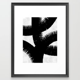 Modern Abstract Black and White No8 Framed Art Print