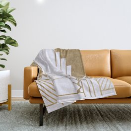 Art Deco design - blonde Throw Blanket