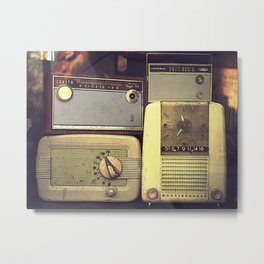 Radio Deluxe Metal Print | Digital, Collection, Photo, Radios, Color, Vintage, Old, Antique, Radio, Retro 