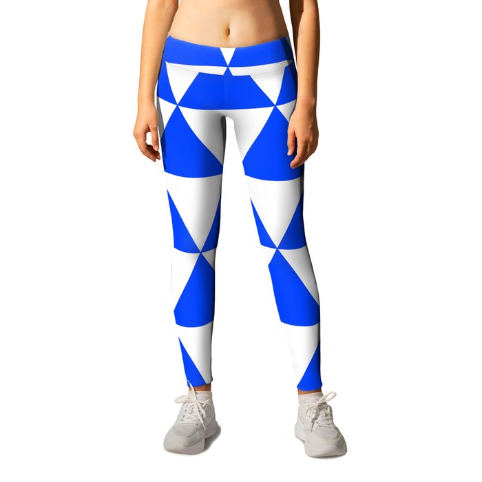 Triangle Texture (Blue & White) Leggings