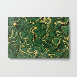 Luxury Marble Pattern in Emerald, Gold, Green and Copper Metal Print | Graphicdesign, Marbled, Glam, Pattern, Elegant, Emerald, Abstract, Stylish, Elegance, Modern 