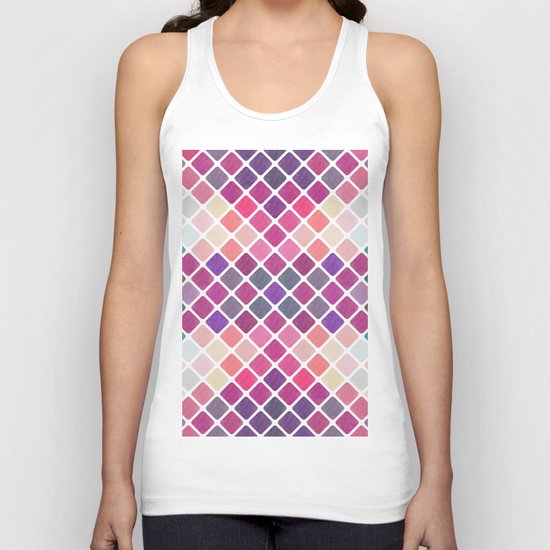 Watercolor Geometric Pattern III Unisex Tank Top