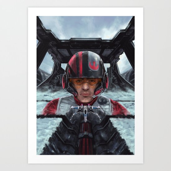 SW Hero pilot: Poe Art Print