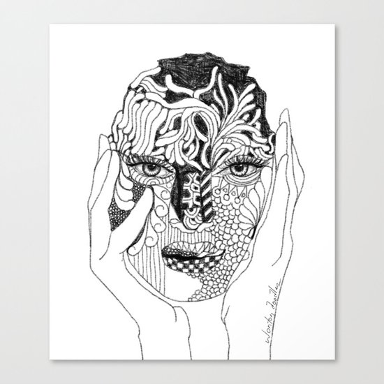 Her Love Mask Canvas Print