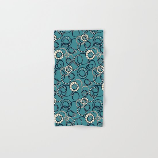 Honolulu hoopla blue Hand & Bath Towel