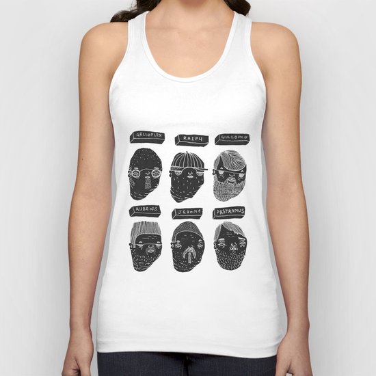 Black heads Unisex Tank Top