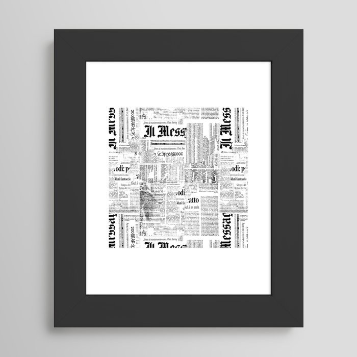 Black And White Collage Of Grunge Newspaper Fragments