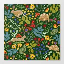 Tortoise and Hare Canvas Print