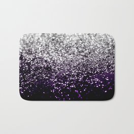 Dark Night Purple Black Silver Glitter #1 #shiny #decor #art #society6 Badematte