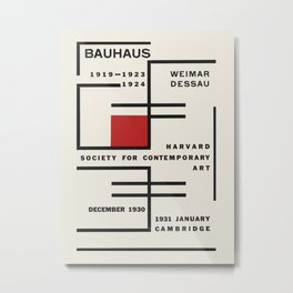 Bauhaus - Exhibition poster for Harvard Society for Contemporary Art, 1931 Metal Print | Retro, Typography, Exhibition, Dessau, Graphicdesign, Weimar, Harvard, Abstract, Museum, Cambridge 