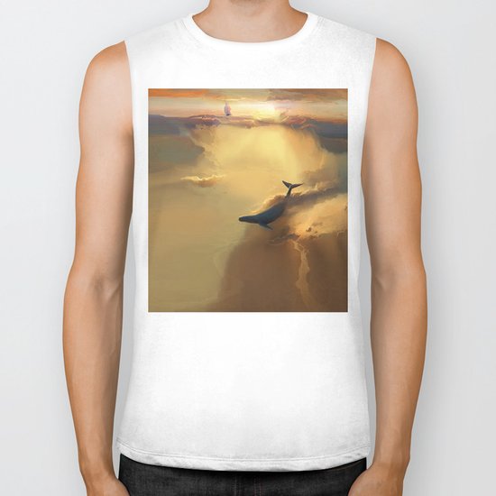 In the sea of gold Biker Tank