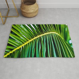 Green Palm Poetry Rug