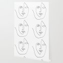 Abstract Face One Line Art Wallpaper By Theredfinchprint Society6,Anime Lineart Tips