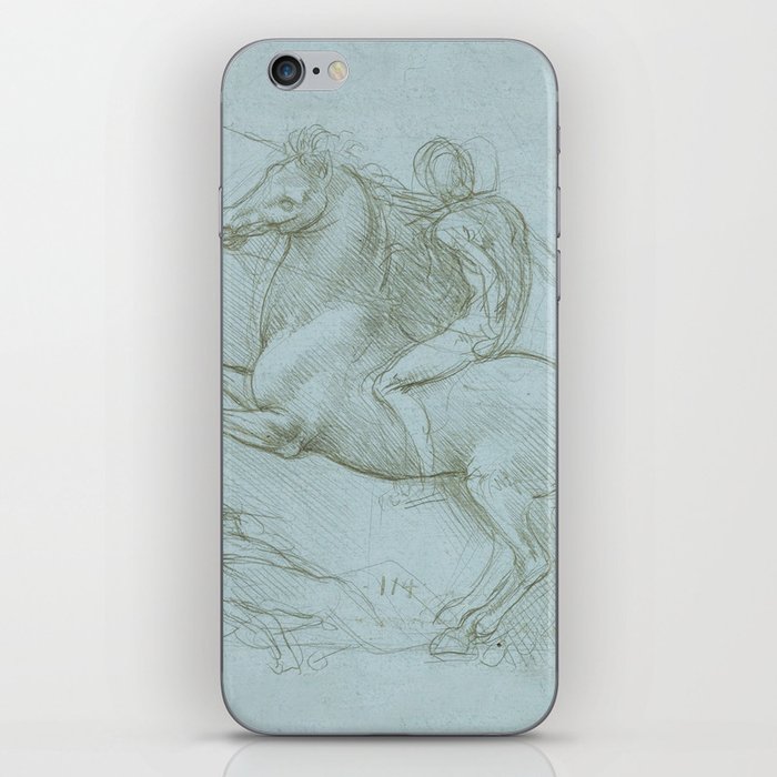Mounted soldier on Horseback by Leonardo Da Vinci iPhone Skin
