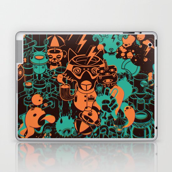 Dream Factory Orange and Blue Laptop & iPad Skin