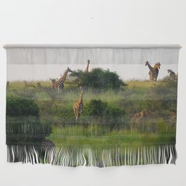 South Africa Photography - Giraffes Enjoying The African Nature Wall Hanging